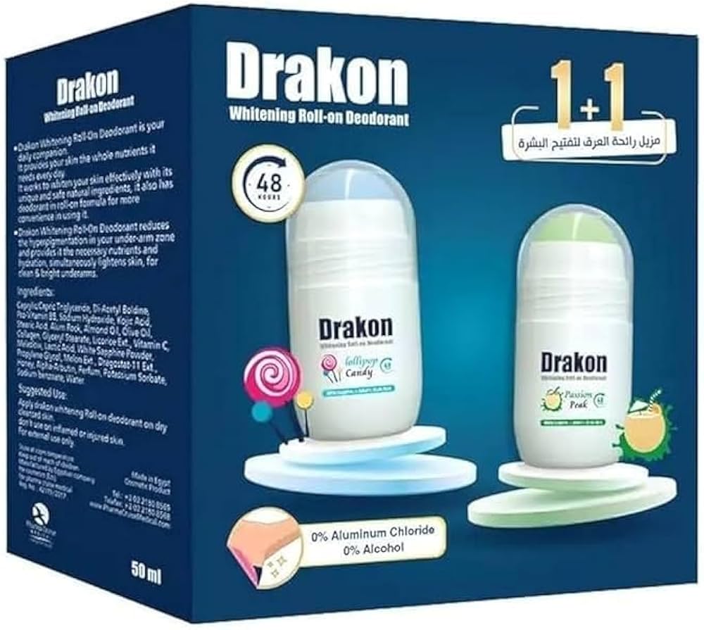 Drakon Roll-On Deodrant Lollipop Candy + Passion Peak (1+1) Promo Pack