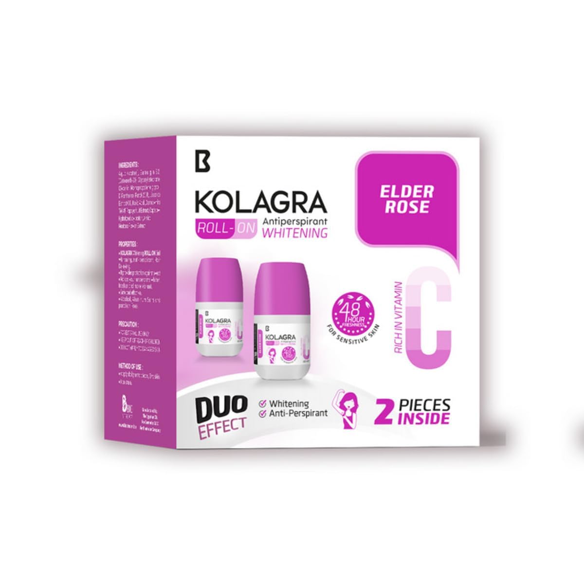 Kolagra Roll On Elder Rose 60ML (1+1) Promo Pack