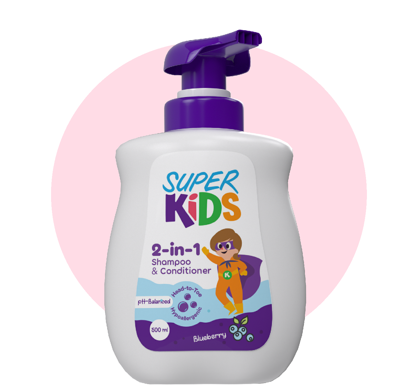 Superkids 2 In 1 Shampoo & Conditioner 500ML