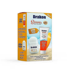 دراكون مزيل عرق رول أون العود الأصلي + كريم جل واقي شمس